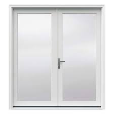 F 4500 72 In X 80 In White Right Hand Inswing Primed Fiberglass French Patio Door Kit With Screen