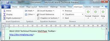 Office Word 2010 Mathtype Fix Replace