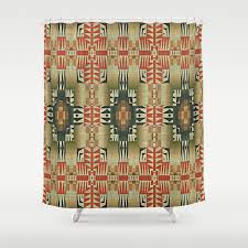 Orange Red Olive Green Native American