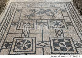 Floor Surface Of Pompei Ruins Mosaic