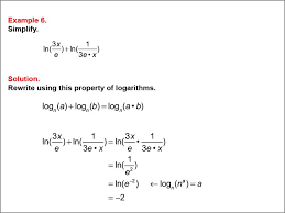 Math Example Laws Of Logarithms