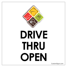 Drive Thru Open With Logo 8 X 8