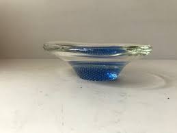 Blue Kosta Boda Glass Dish By Vicke