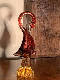 Murano Style Glass Swan
