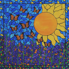 Erfly Sunshine Mosaic Paintings