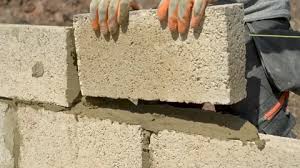 Concrete Block Laid On Wall By