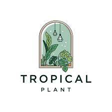 Plant Logos Icon Design Tropical Plants