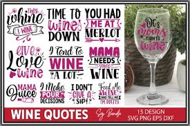 Wine Quotes Svg Bundle Grafik Von