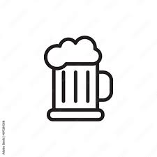 Beer Glass Beer Cup Outlined Vector