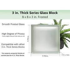 Frosted Pattern Glass Block