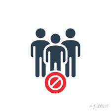 Group Icon With Not Allowed Sign Group