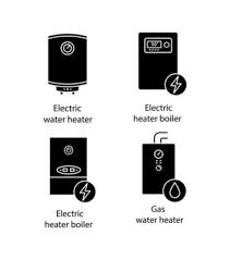 Heating Glyph Icons Set Central