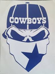 Dallas Cowboys Skull Decal Skull With