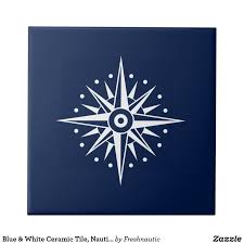 White Ceramic Tile Nautical Star