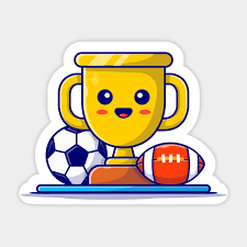 Cute Sport Trophy With Soccer Ball And