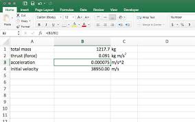 Additive Velocity With Spreadsheets