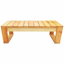 Natural Pinewood Modern Wooden Bench