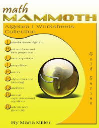 Math Mammoth Algebra 1 Worksheets