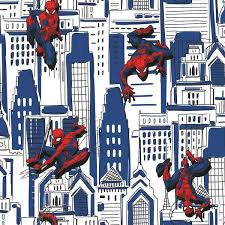 Spider Man Cityscape Blue Vinyl L
