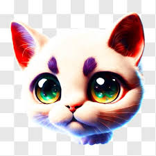White Cat With Green Eyes Png
