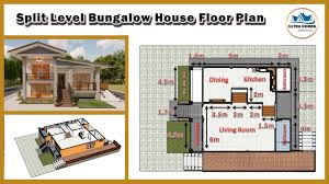 Split Level Modern Bungalow House Floor