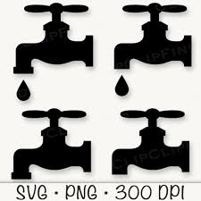 Leaky Faucet Svg Vector Cut File Png
