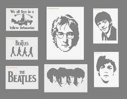 Stencil Pop Icon Fab 4 John Lennon