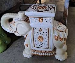 Vintage Chinese Elephant Ceramic Plant