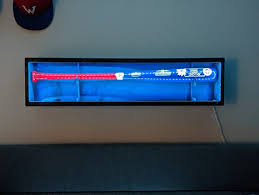 Custom Baseball Bat Display Case Neon