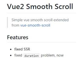 simple vue smooth scroll extended from