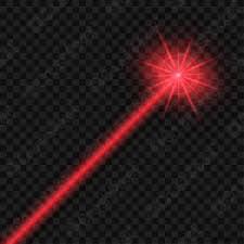 abstract red laser beam isolated on