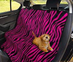 Zebra Dog Hammock Back Bench Seat Cover