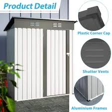 Galvanized Metal Outdoor Storage Shed