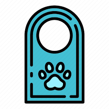 Pet Door Tag Icon On