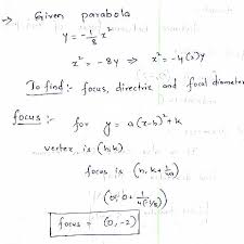 Answered An Equation Of A Parabola Is
