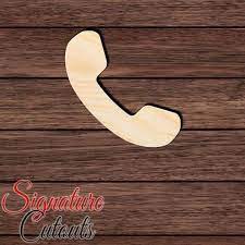 Phone Icon Unfinished Wooden Cutout For