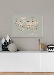 Animals Of The World Map Poster World