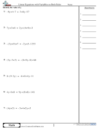 Linear Equations With Variables On Both