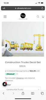 Construction Wall Decals Furniture
