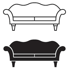 Classic Sofa Vector Art Icons And