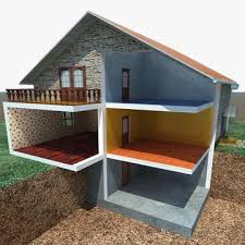 3d Model House Cutaway Buy Now