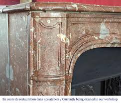Louis Xv Period Mantel In Nothern Red