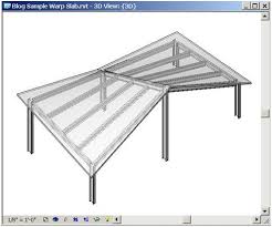 structural framing underneath a warped slab