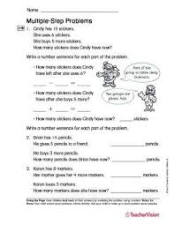 Multiple Step Problems Printable 2nd