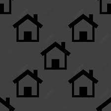 House Web Icon Flat Design Seamless