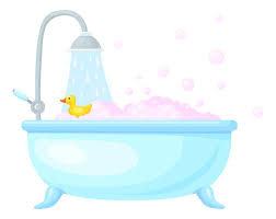 Yellow Duck Cartoon Bathtub Icon
