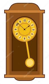 Old Retro Wall Clock Stock Vector By