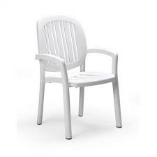 Ponza Resin Stacking Dining Chair White