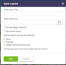 Advanced Saved Layout Features