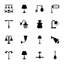 Vector Interior And Outdoor Lights Icons